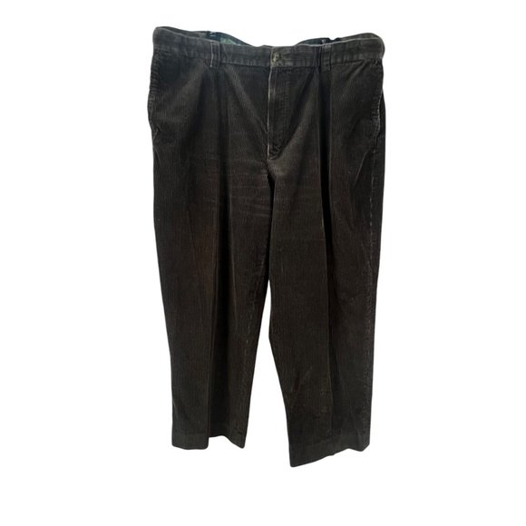 L.L. Bean Mens Brown Corduroy Pants Comfort Waist 42 Straight Retro Western 90s - Picture 1 of 14